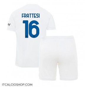 Inter Milan Davide Frattesi #16 Seconda Maglia Bambino 2023-24 Manica Corta (+ Pantaloni corti)